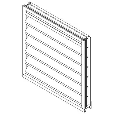 bild för Non-Drainable Louver - 2" Deep - 45 Degree J-Blade - Extruded Aluminum - EFJ-245