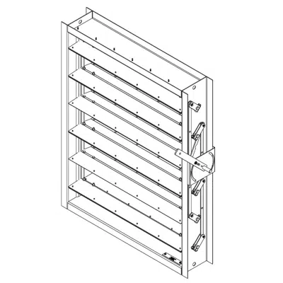 изображение для Industrial Control Damper - Airfoil Opposed Blade - CD-96