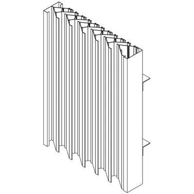 Image for Extruded Aluminum Sight Screen - 4" Deep - Vertical V-Blade - VV-400