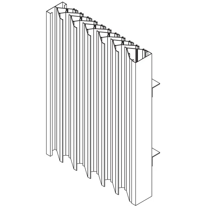 Extruded Aluminum Sight Screen - 4" Deep - Vertical V-Blade - VV-400