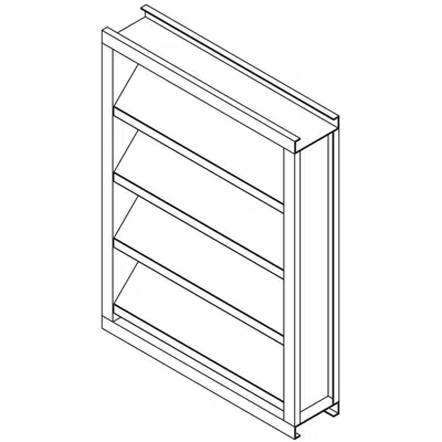 bild för Combination Louver - 4" Deep - 45 Degree J-Blade BD-Exhaust - Extruded Aluminum - EBE-445