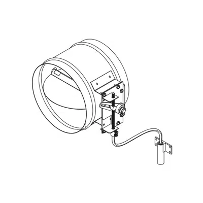 Image for Remote Manual Balancing Damper - Round - Single Blade - RCS-10R