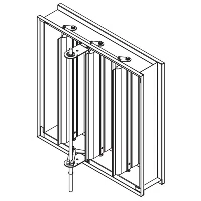 Combination Fire/Smoke Damper - 1-1/2 Hour - Vertical Airfoil Blade - Class 1 - FSD-151V图像