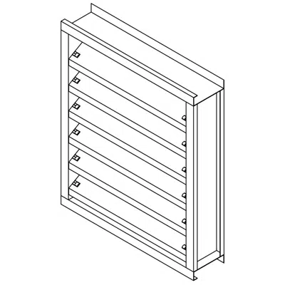 imagen para Steel Louver - 4" Deep - 30 Degree J-Blade - Galvannealed Steel - SFJ-430