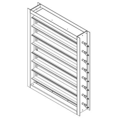 画像 Industrial Control Fiberglass Damper - Airfoil Parallel Blade - FRP-91