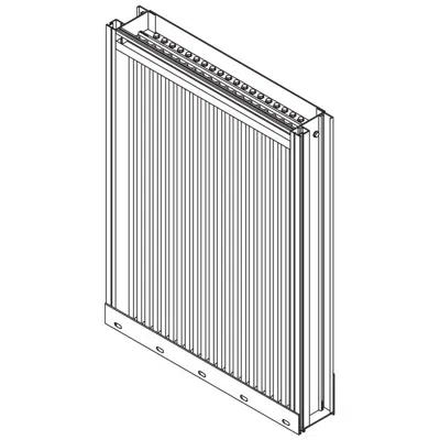 imagem para Wind-Driven Rain Louver - 3" Deep - 45 Degree Vertical Blade - Extruded Aluminum - ECV-345