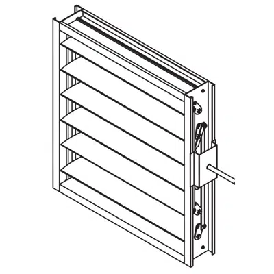 Control Damper - Narrowline Aluminum Airfoil Opposed Blade - CD-54图像