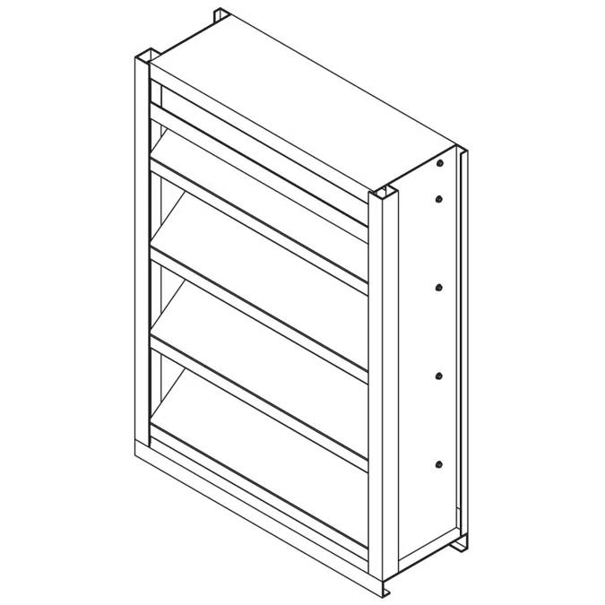 Drainable Louver - 6" Deep - 37-1/2 Degree High Performance J-Blade - Extruded Aluminum - EFJ-637-HP