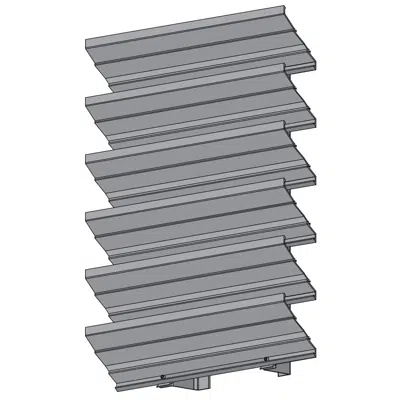 Image for Extruded Aluminum Sight Screen - 4" Deep - 45 Degree Horizontal Inverted J-Blade - HJ-445