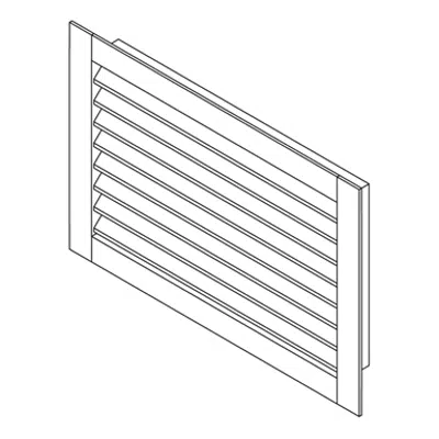 imazhi i Brick Vent - 1-1/2" Deep - 45 Degree J-Blade - Extruded Aluminum - EBV-145