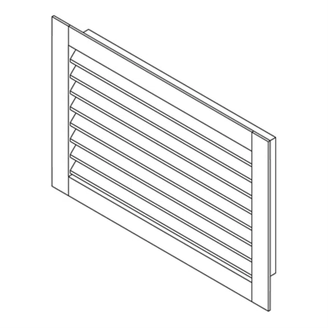 Brick Vent - 1-1/2" Deep - 45 Degree J-Blade - Extruded Aluminum - EBV-145