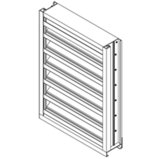Objetos BIM ¡Descarga gratis! Extruded Aluminum Louver, 4" Deep, 35