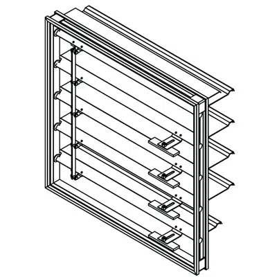 Image for Backdraft Damper - Adjustable Counterbalanced - Extruded Style Blade - CBD-250