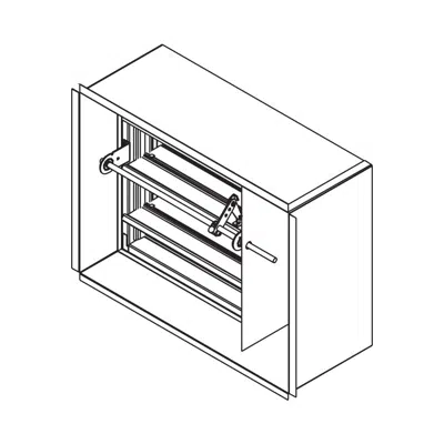 kép a termékről - Combination Fire/Smoke Damper - 1-1/2 Hour - Side Panel - Front Access - Triple-V Blade - Class 2 - FSD-142-SP