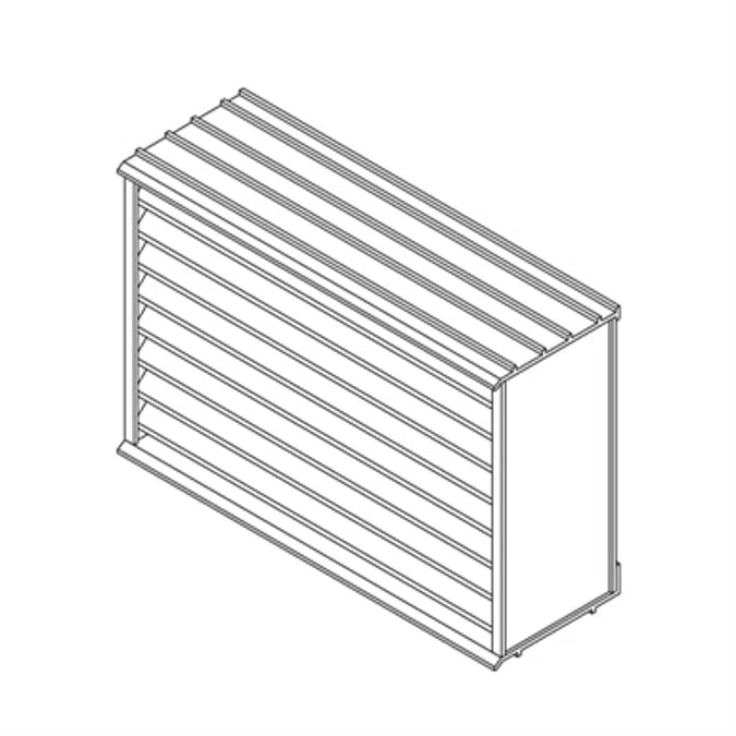 Brick Vent - 4" Deep - 45 Degree J-Blade - Extruded Aluminum - EBV-445