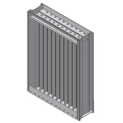 画像 Hurricane Miami-Dade Louver - 5" Deep - 45 Degree Vertical Chevron Blade - Extruded Aluminum - ECV-545-MD