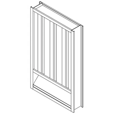 imagem para Sand Louver - 4" Deep - 22 Degree Vertical Blade - Extruded Aluminum - EVS-422