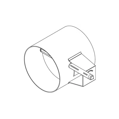 Obrázek pro Industrial Control Fiberglass Damper - Round -  Single Blade - FRP-81R