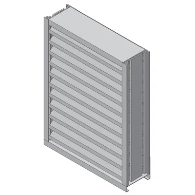 Зображення для Hurricane Miami-Dade Louver - 5" Deep - 45 Degree Chevron Blade - Extruded Aluminum - ECD-545-MD