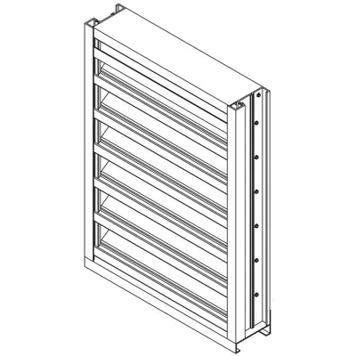 รูปภาพสำหรับ Drainable Louver - 4" Deep - 35 Degree Drainable Blade - Extruded Aluminum - EFD-435