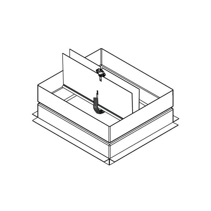 Ceiling Radiation Damper - 1 Hour - Field Installed Insulated Duct board Outlet Box - Butterfly Style Blade - CFD-521-NP