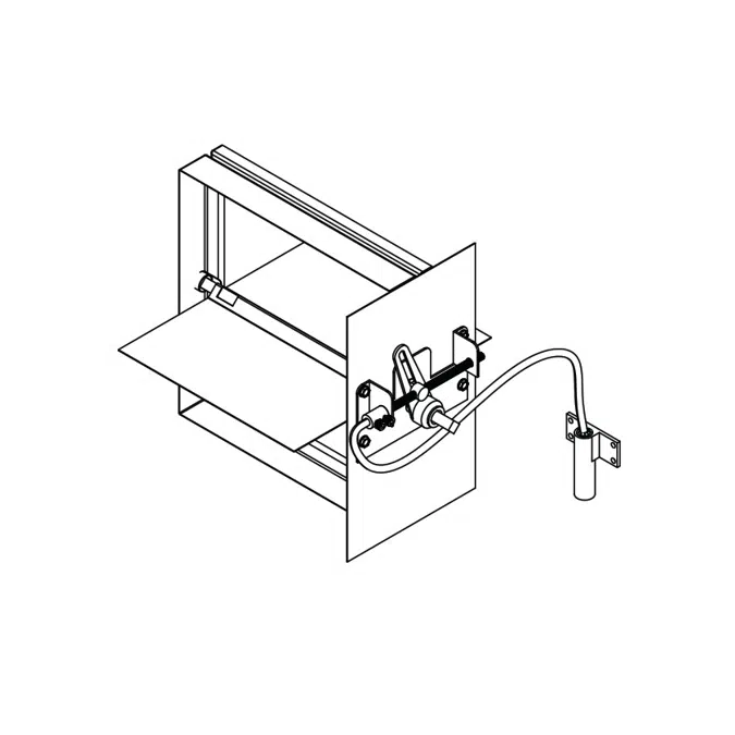 Remote Manual Balancing Damper - Single Blade - RCS-10