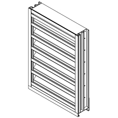 Image for Dual-Drainable Louver - 4" Deep - 45 Degree Dual-Drainable Blade - Extruded Aluminum - EDD-445