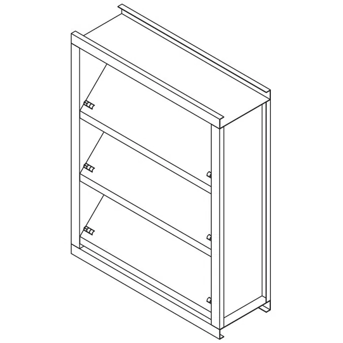 Steel Louver - 6" Deep - 45 Degree J-Blade - Galvannealed Steel - SFJ-645