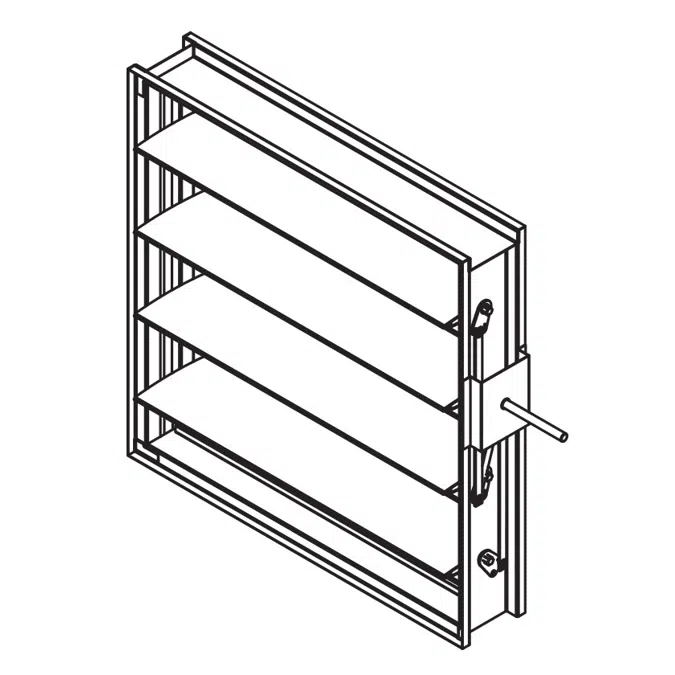 BIM objects - Free download! Control Damper - Aluminum Airfoil Opposed ...