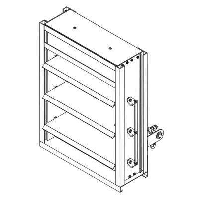 Image for Operable Louver - 6" Deep - 90 Degree Operable J-Blade - Extruded Aluminum - EOJ-690