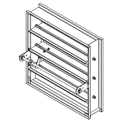 Fire Damper - 3 Hour - Dynamic Rated - Triple-V Blade - FD-340 için görüntü