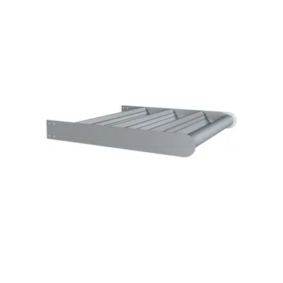 Extruded Aluminum Sunshade - 6" Deep - 45 Degree J-Blade - SSJ-645图像