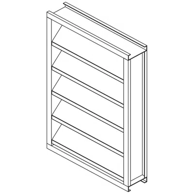 Image for Combination Louver - 4" Deep - 45 Degree J-Blade BD-Intake- Extruded Aluminum - EBI-445