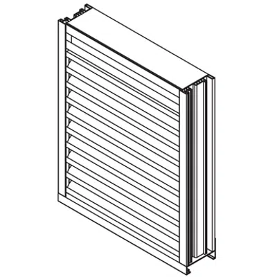 Зображення для Wind-Driven Rain Louver - 4" Deep - 45 Degree Drainable Blade - Extruded Aluminum - ECD-445