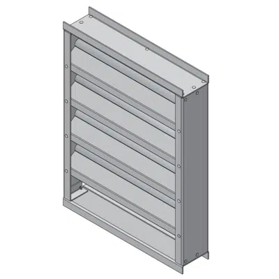 изображение для Fiberglass Louver - 4" Deep - 45 Degree J-Blade - Extruded Aluminim - FFJ-445