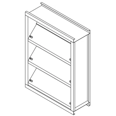bild för Steel Louver - 6" Deep - 45 Degree K-Blade - Galvannealed Steel - SFK-645