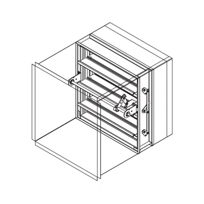 Image pour Combination Fire/Smoke Damper - 1-1/2 Hour - Actuator in the Airstream - Out-of-Partition - Triple-V Blade - Class 1 - FSD-141-OP