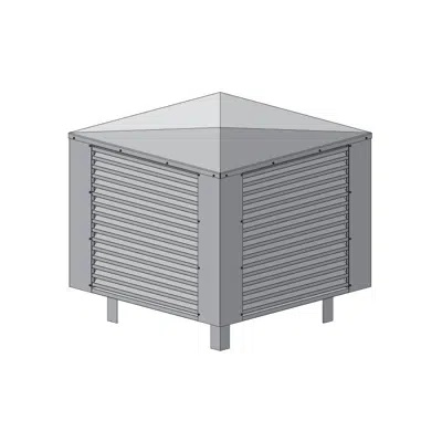 Penthouse - 6" Deep - 35 Degree Drainable Chevron Blade - Extruded Aluminum - ECD-635-PH图像