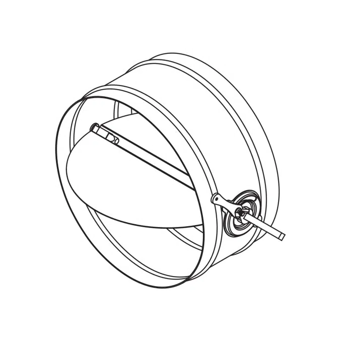 Manual Balancing Damper - Round - Single Blade - CD-10R