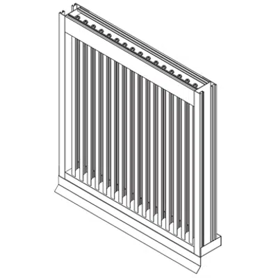 Image for Wind-Driven Rain Louver - 2" Deep - 45 Degree Vertical Blade - Extruded Aluminum - ECV-245