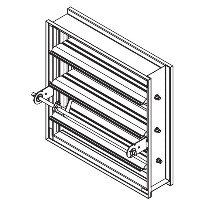 Fire Damper - 1-1/2 Hour - Airfoil Blade - FD-150