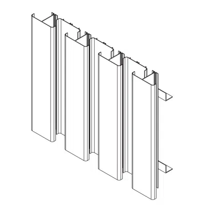 Image for Extruded Aluminum Sight Screen - 4" Deep - Vertical Cladding - VT-654