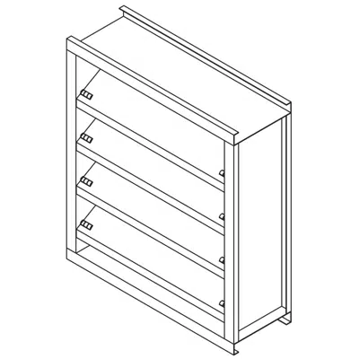 Immagine per Steel Louver - 6" Deep - 30 Degree J-Blade - Galvannealed Steel - SFJ-630