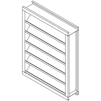imagen para Steel Louver - 4" Deep - 45 Degree Drainable Blade - Galvannealed Steel - SFD-445