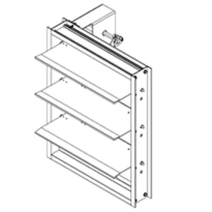 BIM objects - Free download! Actuator Operated Backdraft Damper, Formed ...