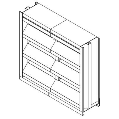 Obrázek pro Drainable Louver - 6" Deep - 45 Degree Recessed Drainable Blade - Extruded Aluminum - ERD-645