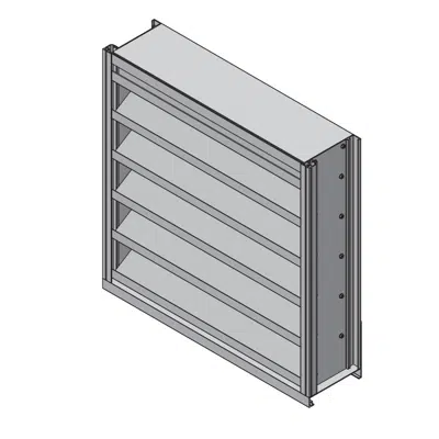 bilde for Hurricane Miami-Dade Louver - 6" Deep - 35 Degree  Drainable Blade - Extruded Aluminum - EFD-635-MD