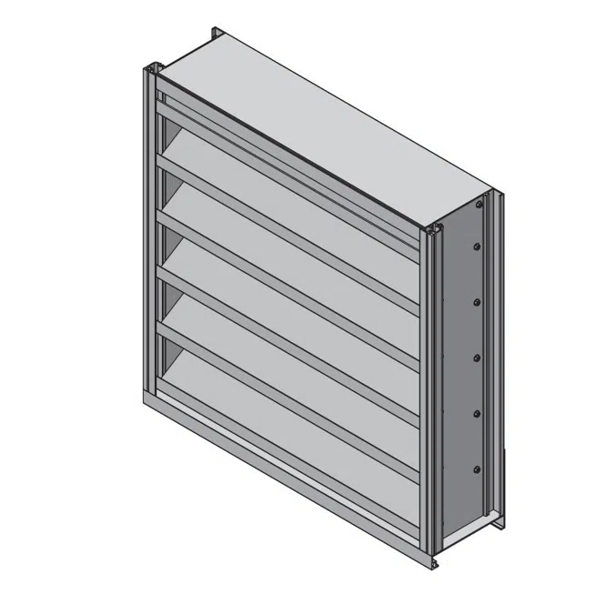 Hurricane Miami-Dade Louver - 6" Deep - 35 Degree  Drainable Blade - Extruded Aluminum - EFD-635-MD