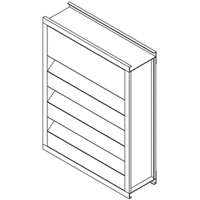 Acoustical Louver - 6" Deep - 37 Degree Insulated J-Blade - Extruded Aluminum - EAJ-637图像