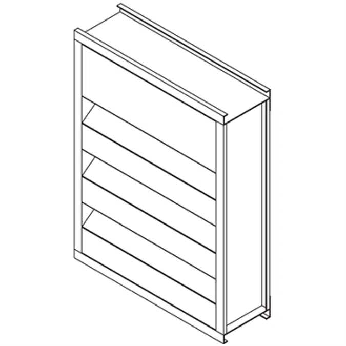 Acoustical Louver - 6" Deep - 37 Degree Insulated J-Blade - Extruded Aluminum - EAJ-637